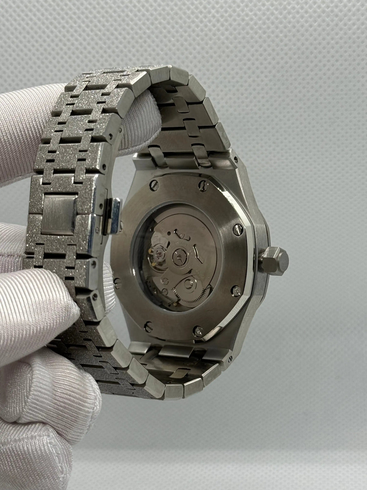 Montre Seiko Mod SEIKOAK frosted squelette vue de dos