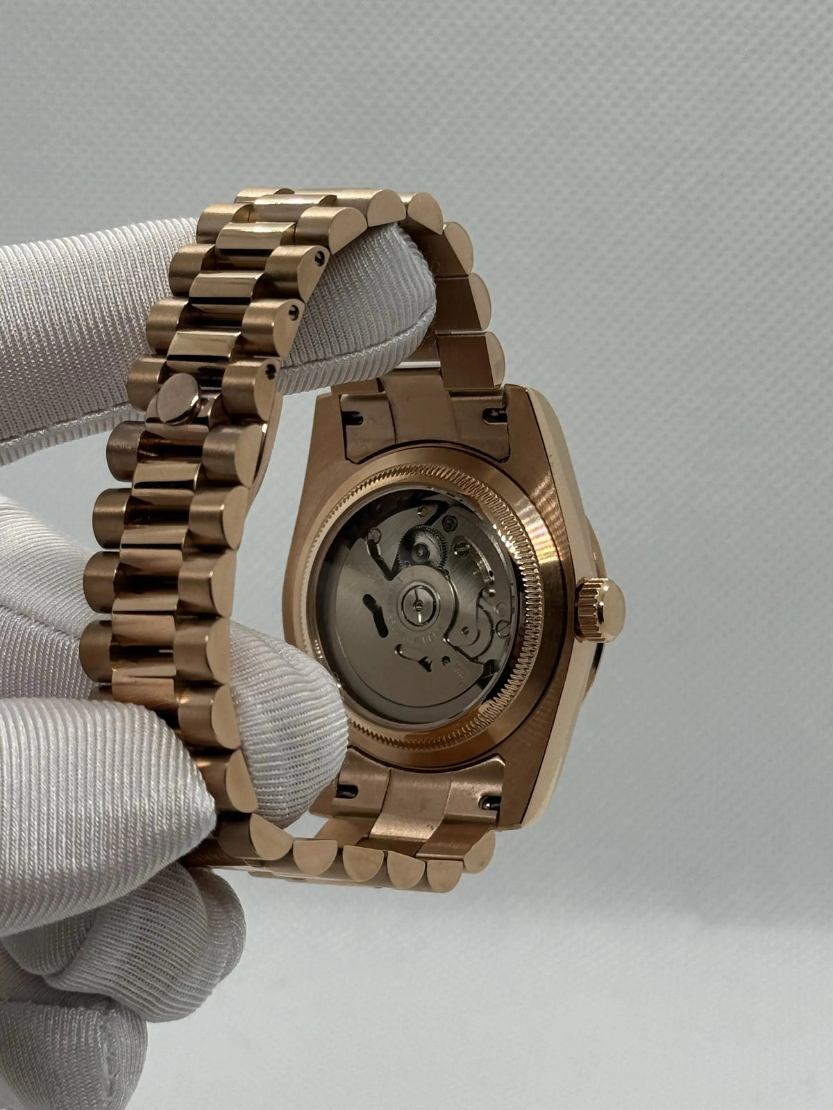 Montre Seiko Mod SEIKOJUST or rose arabic vue de dos