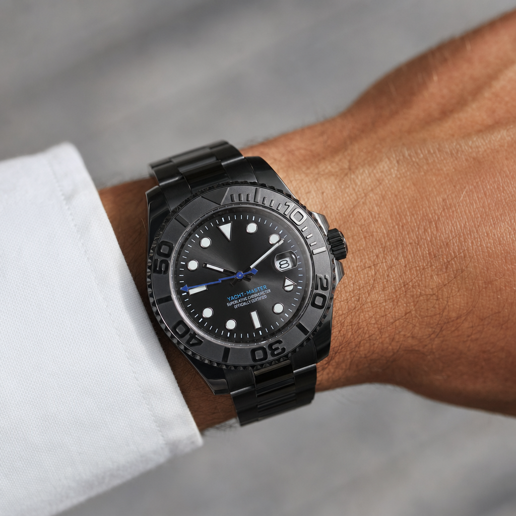 Montre Seiko mod SEIKO GMT black edition portĂ©e au poignet â Time2Seiko