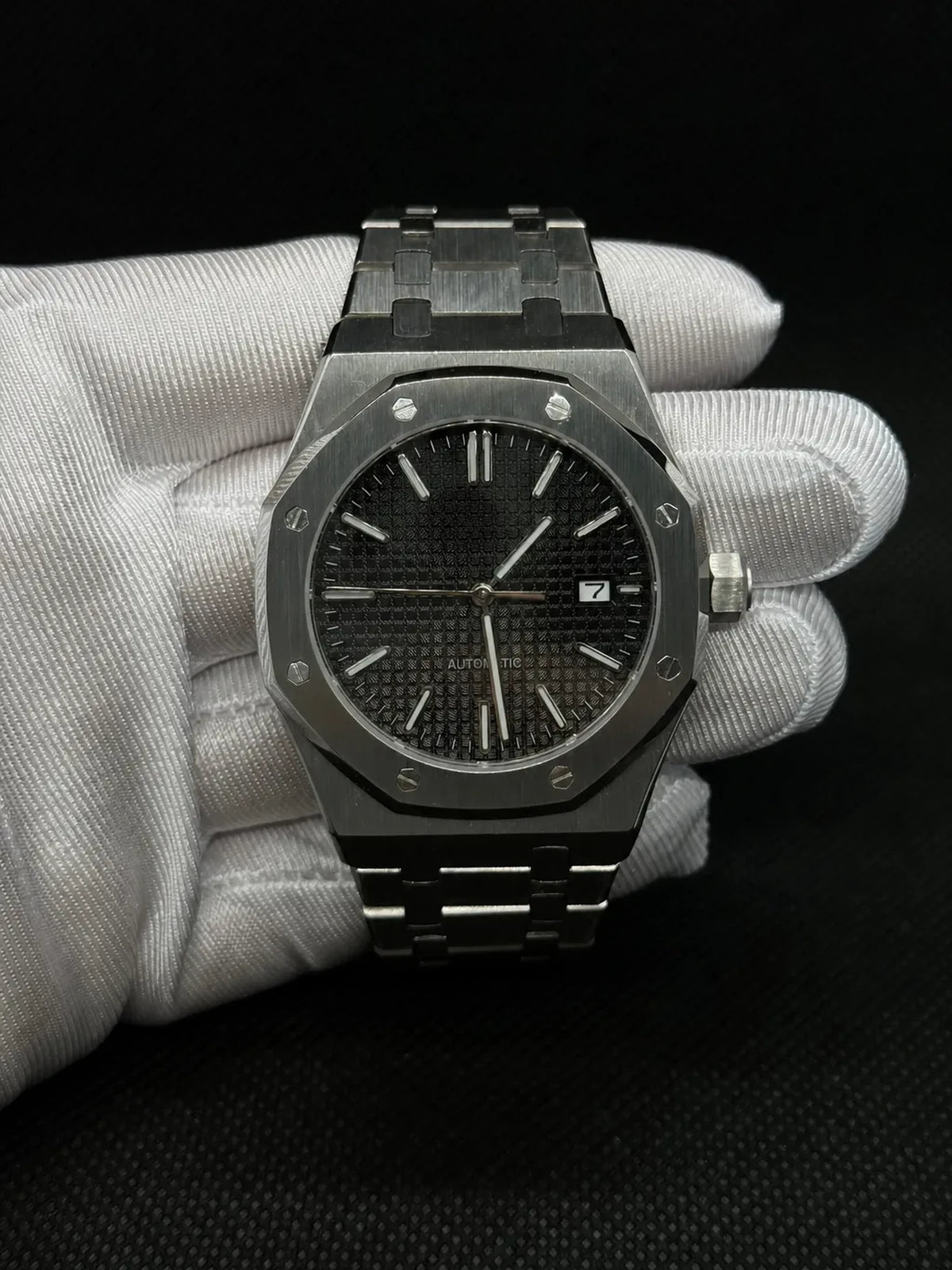 Montre Seiko mod SEIKOAK black, vue de face â Time2Seiko