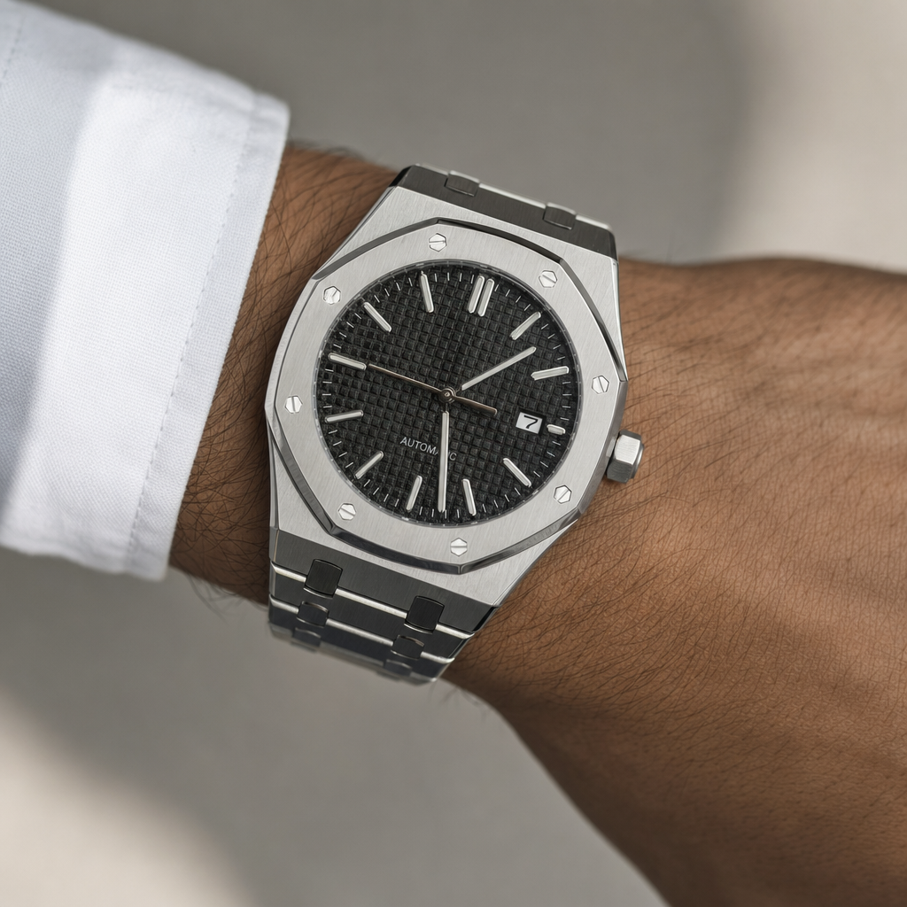Montre Seiko mod SEIKOAK black portĂ©e au poignet â Time2Seiko