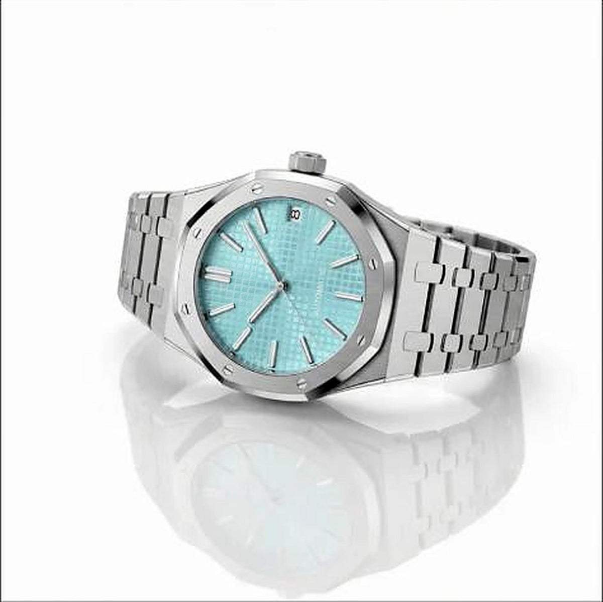Montre Seiko mod SEIKOAK Tiffany, vue trois-quarts — Time2Seiko