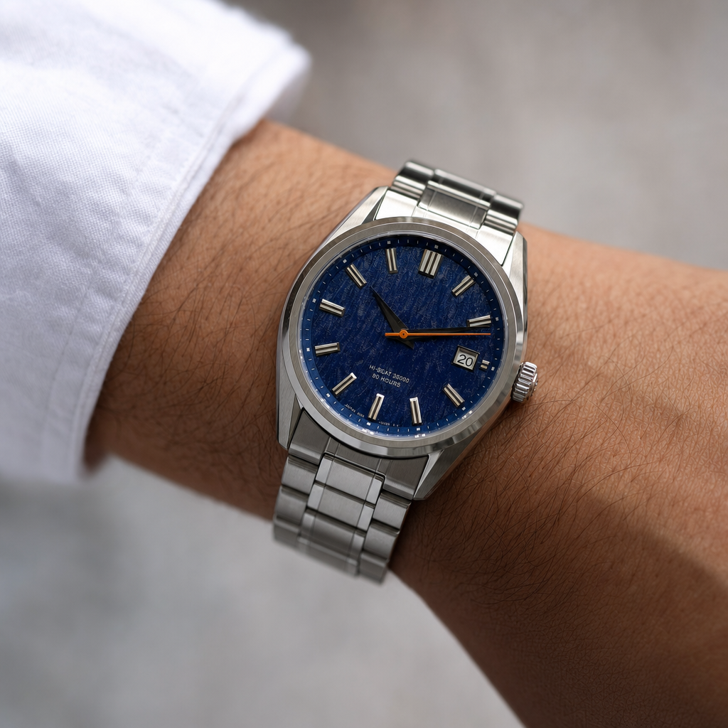 Montre Seiko mod Seikogrand portĂ©e au poignet â Time2Seiko