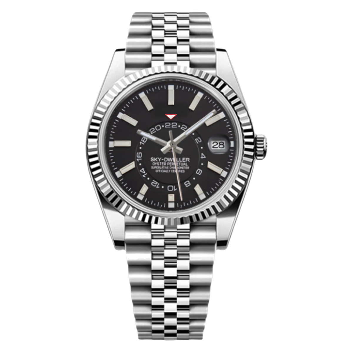 Montre Seiko mod SEIKODWELLER noire, sur fond blanc — Time2Seiko
