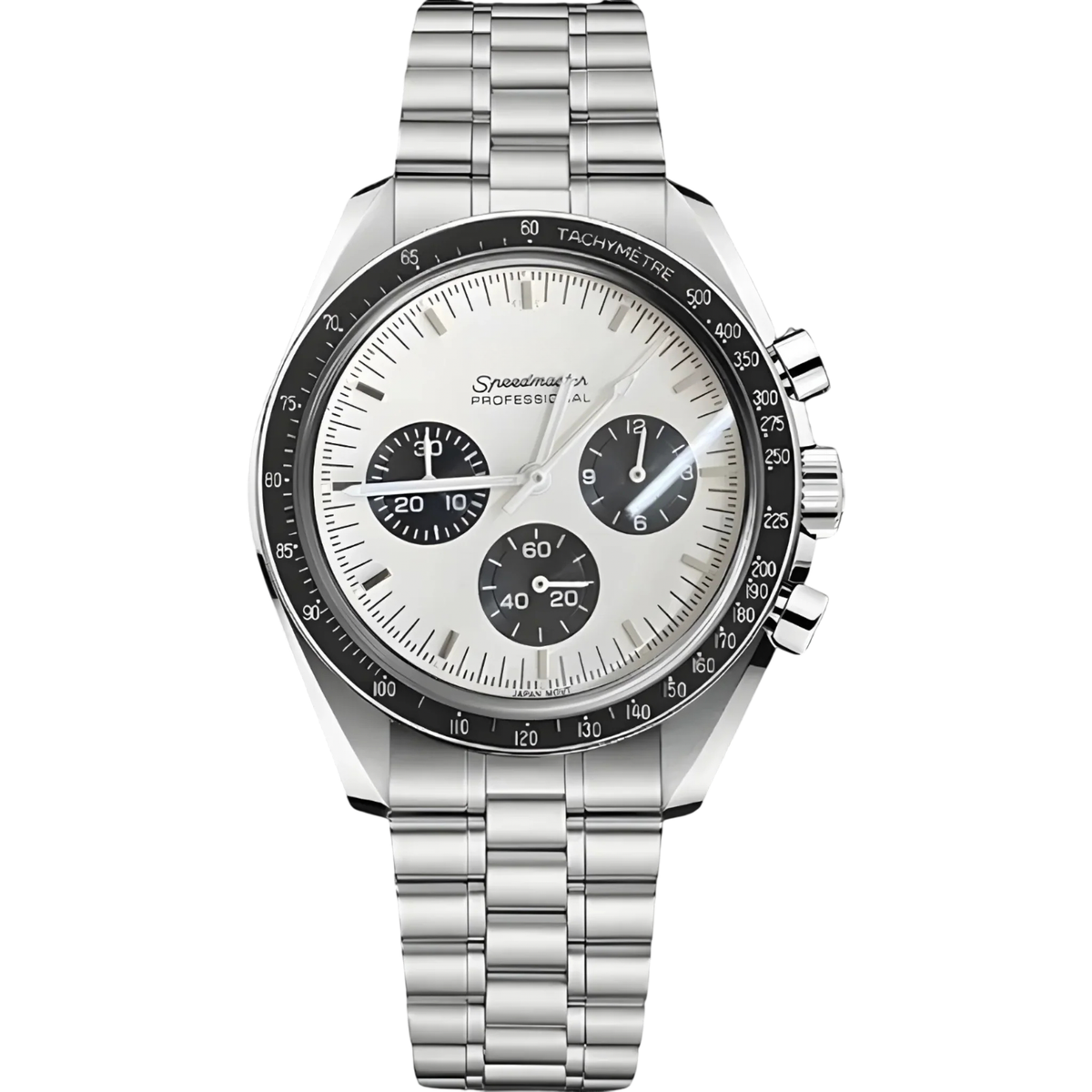 Montre Seiko mod SEIKOSPEED blanche, vue de face — Time2Seiko